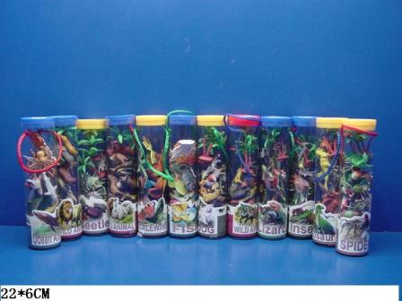 Животные T3014/24/34/84/44/64 (192шт/4) 12 видов, в колбе 22*6 см(КИ)