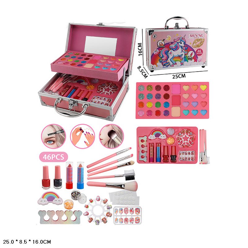 Косметика арт. B360 (36шт/2) тіні, лак, помада, аксес валіза 25*8,5*16(КІ)