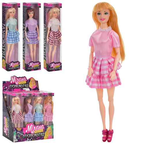 Лялька M 5633 UA (72шт)шарнірна, 29см, 12шт(4види) в дисплеї, 33-33-14,5см		
