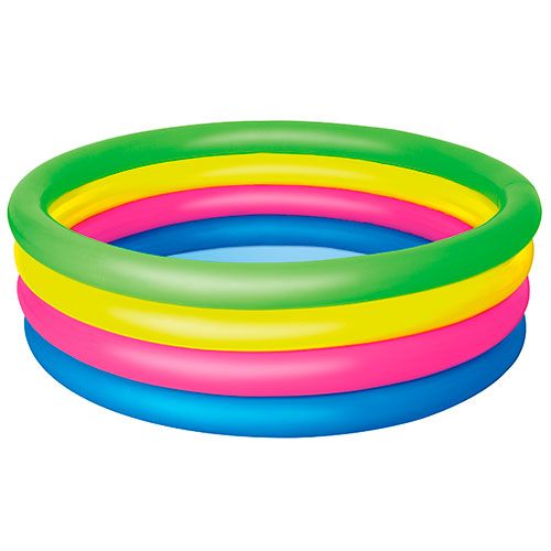  Басейн дитячий 51117 (6шт) надувний, круглий, 157-46 см, 4 кільця, рем.запл, в кор-ці		
