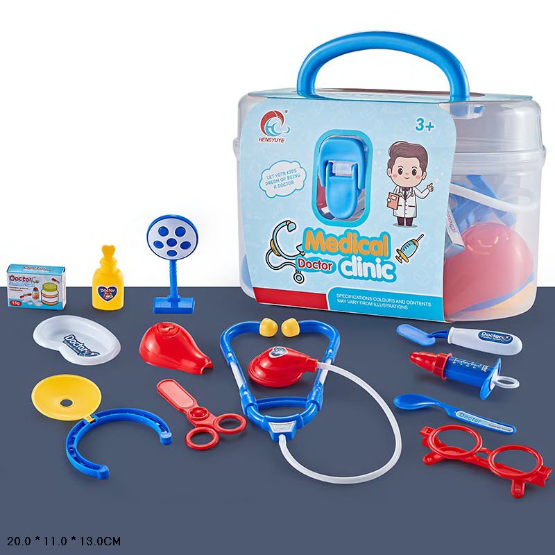 Лікар набір арт. 7782A/B (72шт/2) 2 види, градусник, шприц, аксес чемодан 29*11*13см(КІ)