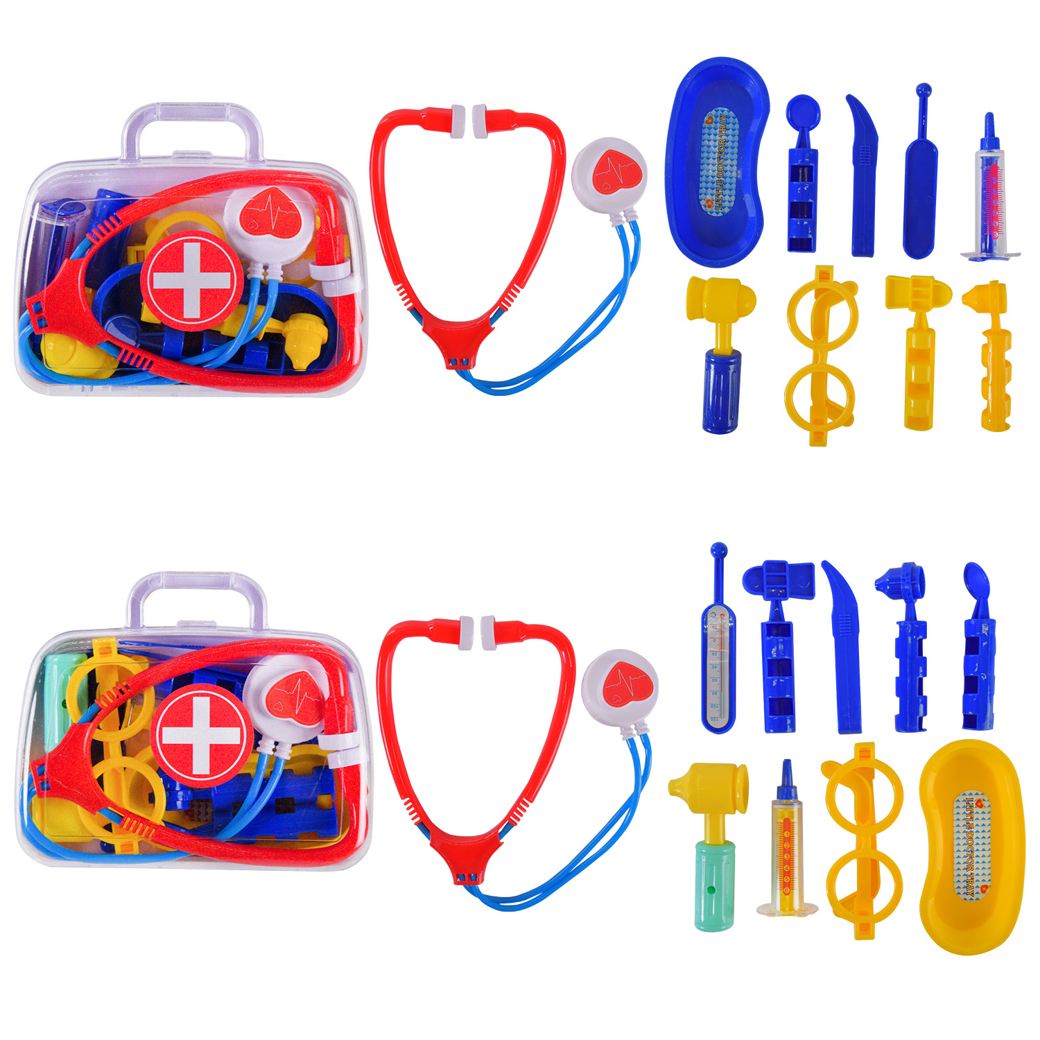 Лікар набір арт. 9616-44 (144шт/2) 2 види, градусник, шприц, аксес чемодан 17,5*4*15см(КІ)
