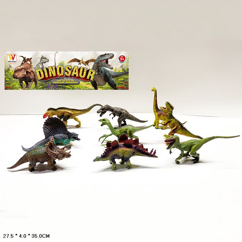 Тварини набір  пласт. арт. 2059B (60шт/2)динозаври, 9 шт у наборі, пакет. 27,5*4*35см(КІ)