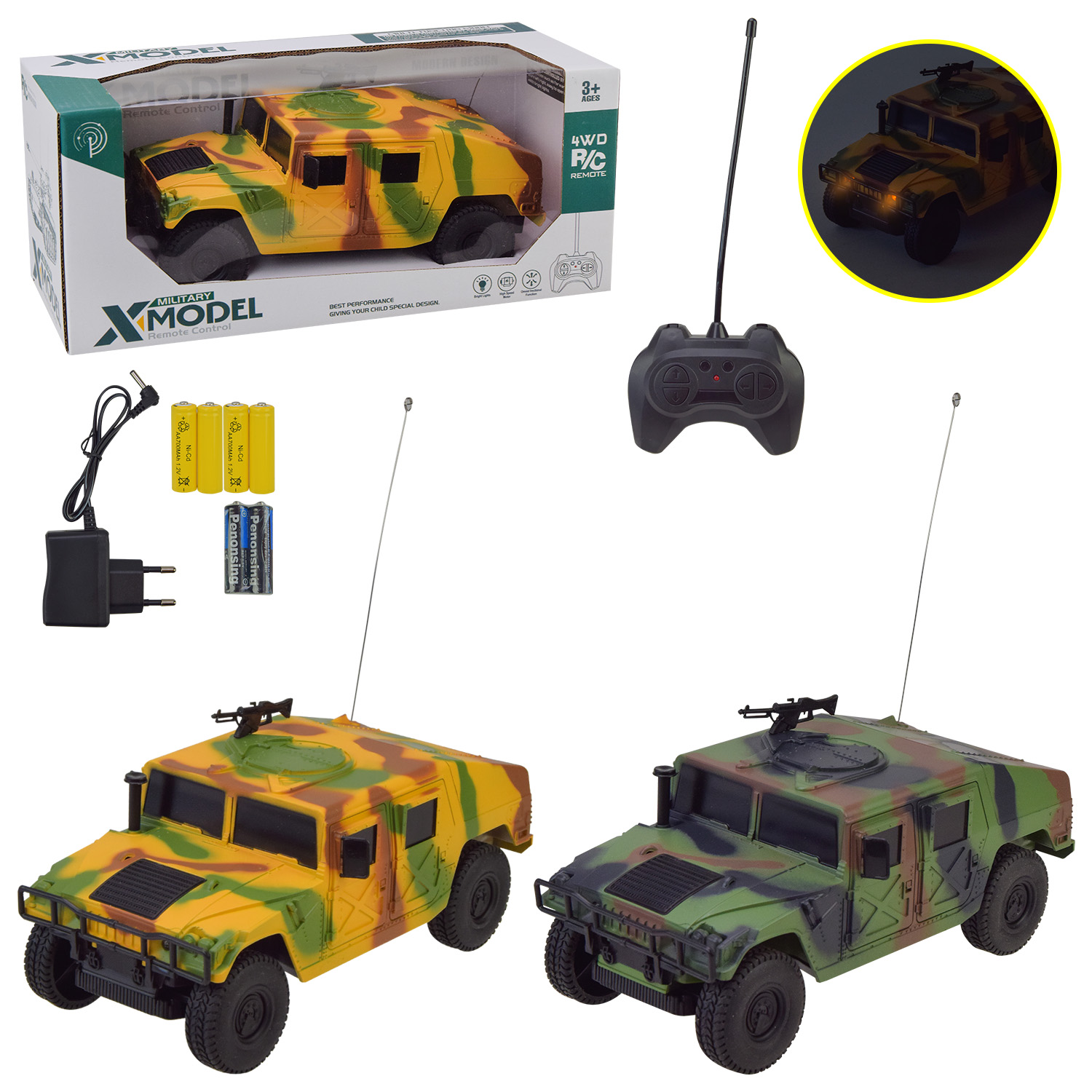 Машина арт. XJ26-A (18шт) р/к 2 кольори, військова коробка. 34,5 * 14,5 * 15см(КІ)