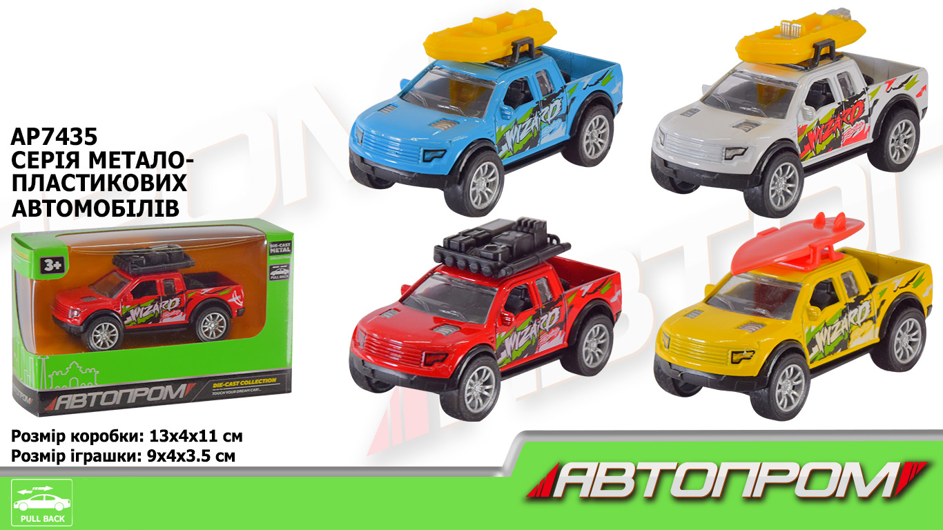 Машина мет.  арт. AP7435 (96шт/2)  короб. 13*4*11см(КІ)