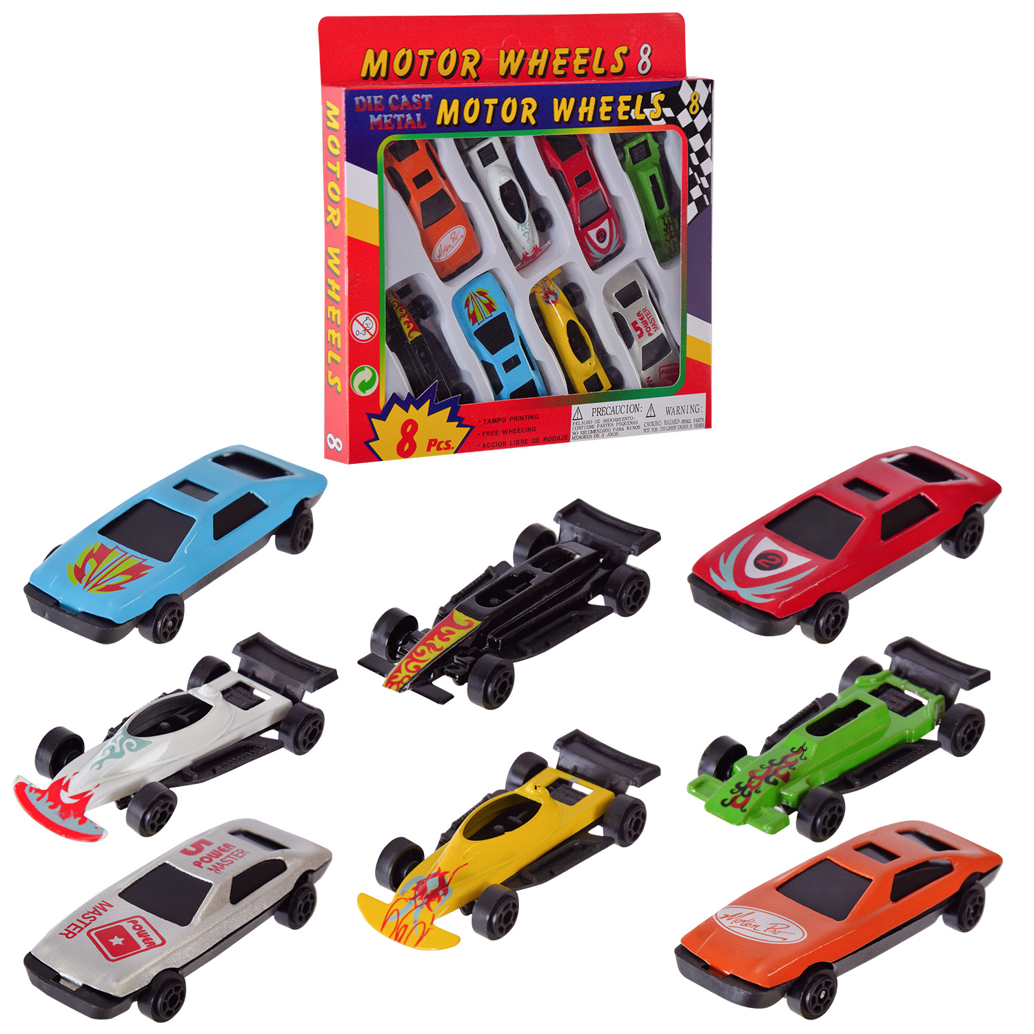 Машини набір арт. 92753-8S (180шт/3)8машин, короб. 17*17*2м(КІ)