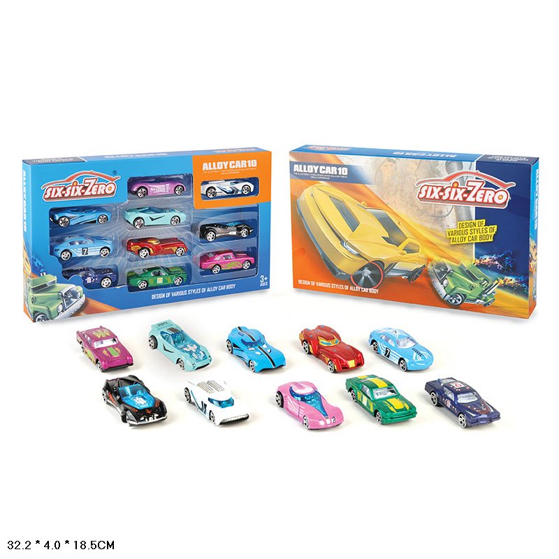 Набір машин мет. арт. 8621 (64шт/2) 10 видів у наборі, 2 види, короб. 32,2*4*18,5см(КІ)