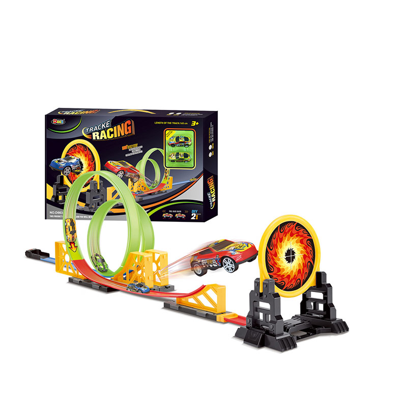 Трек арт. D663-503 (24шт/2)+2 машини,світиться у темряві,короб. 46*6*30см(КІ)