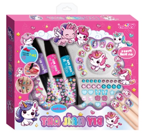 Косметика арт.T078 (24шт/4)набір для маникюра, ручка-лак,нігті, наліпки, аксес короб. 20*5*30 см(КІ)