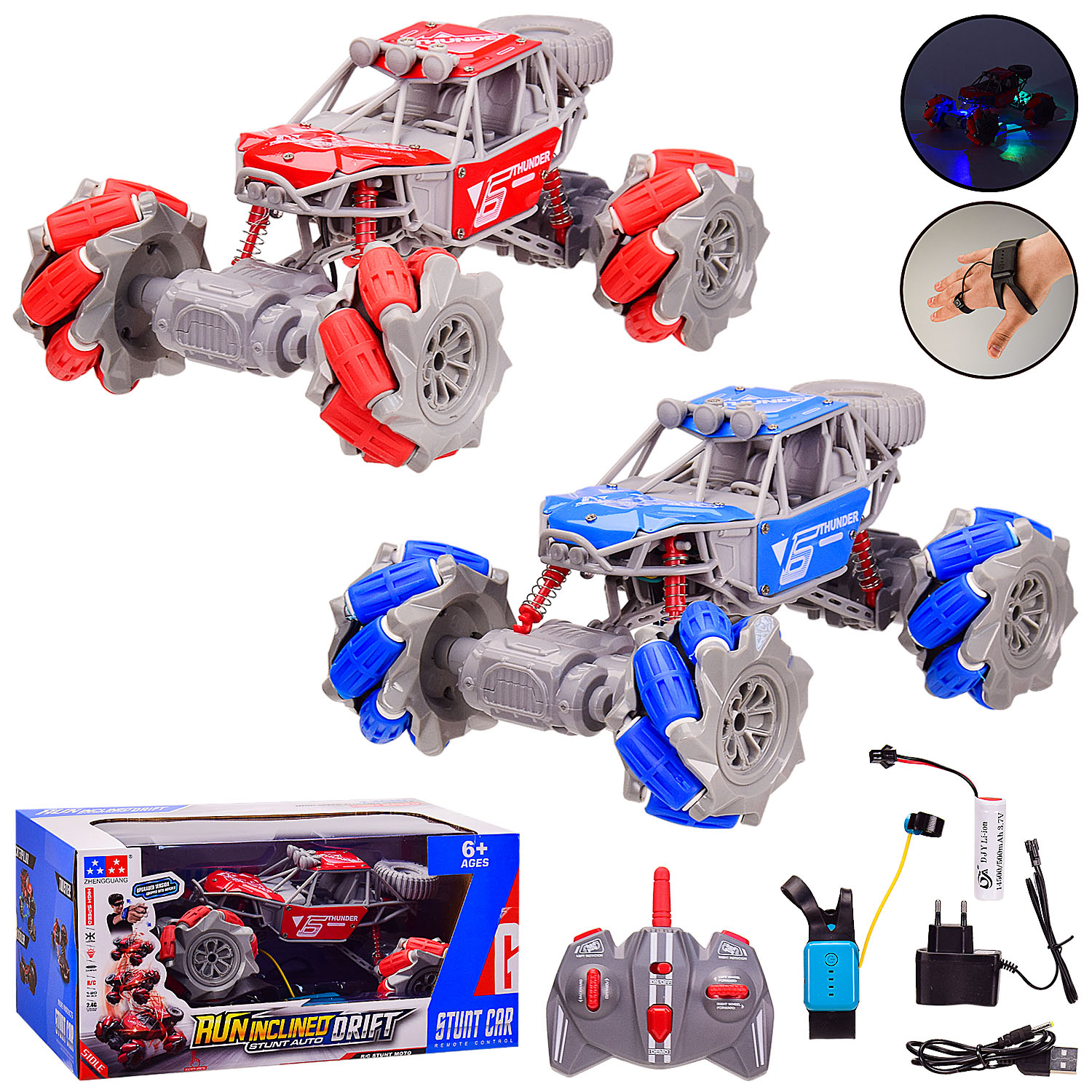 Перевертиш р/к арт.UD2200AS(18шт)акум.,зі з'емн.колесамі,світ.,2 кольор.,короб. 31.5*19*15.5 см,(КІ)