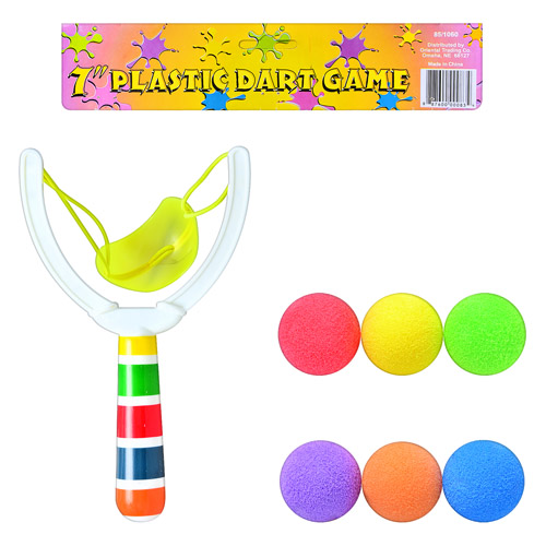 Рогатка M 1055 (144шт) 23см, м'ячики (м'які) 6шт, в кульку,