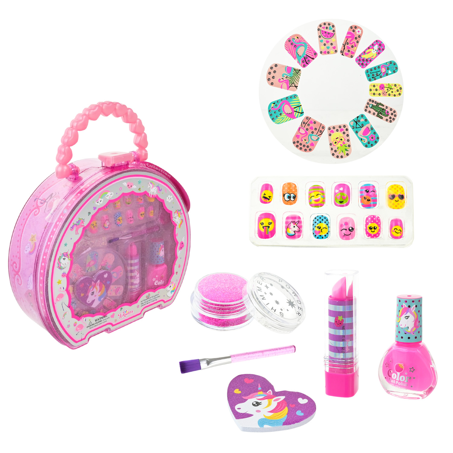 Манікюр набір арт. T223 (24шт/2) лак на водній основі, наліпки на нігті, накладні нігті, аксес вал