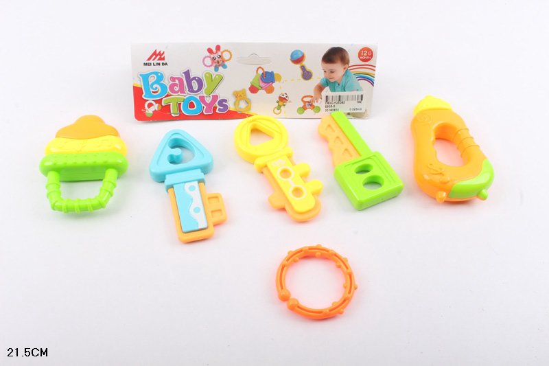 Брязкальце у ручку арт. E605-5 (192шт/2) 5 шт. пакет 21,5см(КІ)