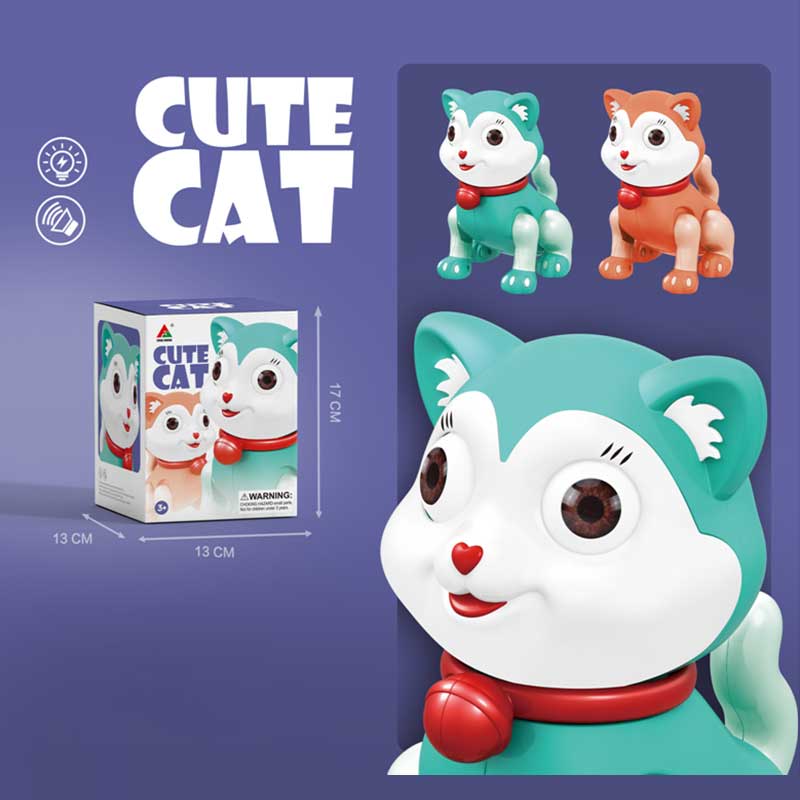 Кіт муз. арт. FW-2070A (72шт/2)2 види мікс, звук, рух, короб.13*13*17см(КІ)