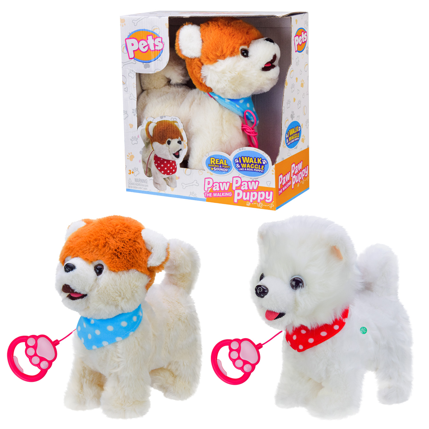 М'яка інтерактивна іграшка арт.K1233 (24шт)собачка на повідку27 * 25см,сенсорна, ходить, музика,(КІ)