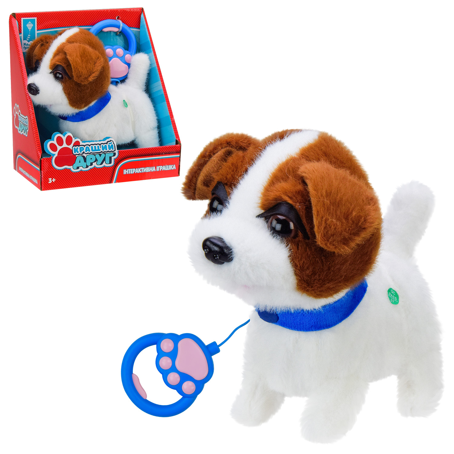 Собачка на повідку Кращий друг арт. PL82306 (30шт)Джек-рассел-тер'єр 16*16см на повідку, гавкає,(КІ)