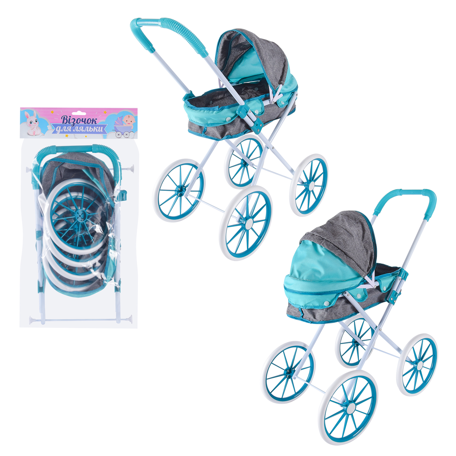 Візочок арт. Z918-15 (24шт/2) для ляльки, зимова р-р візочка 31*52*63 пакет 36*67см(КІ)