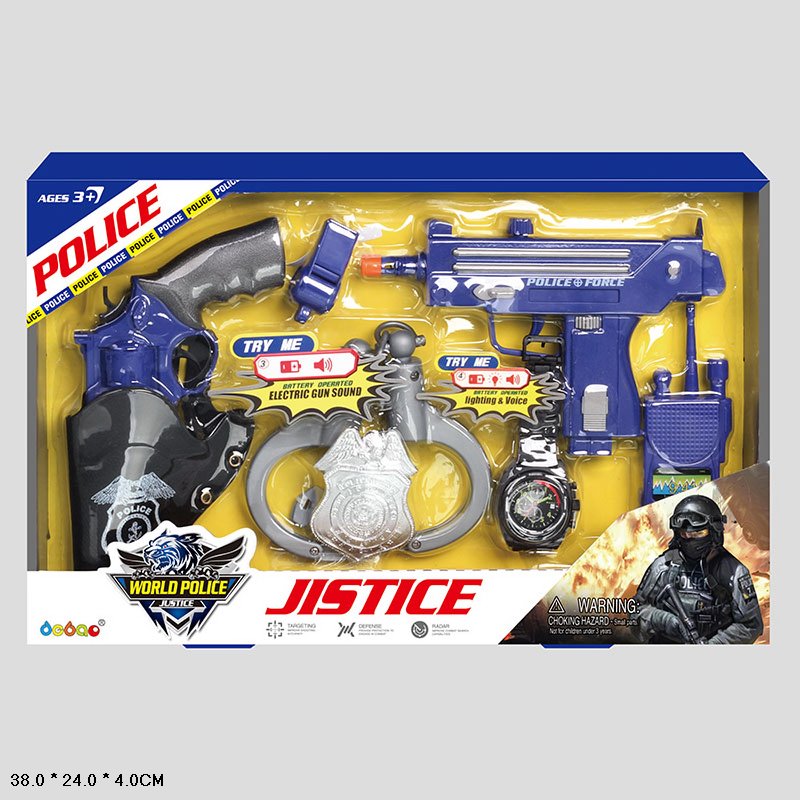 Поліцейський набір арт. 34170 (48шт/2)  батар. зброя+асесуари, короб. 38*24*4(КІ)