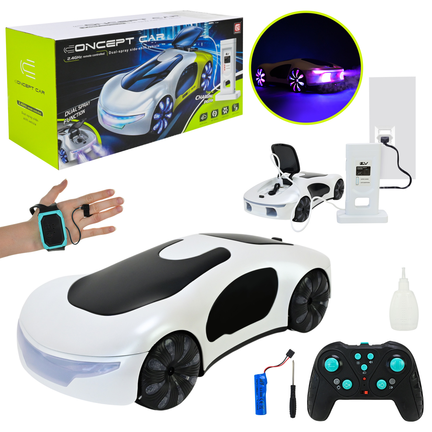 Машина р/к арт.CV-E600-2(24шт/2)акум,світло,зарядна станція у короб.28,8*13,5*10,8см(КІ)