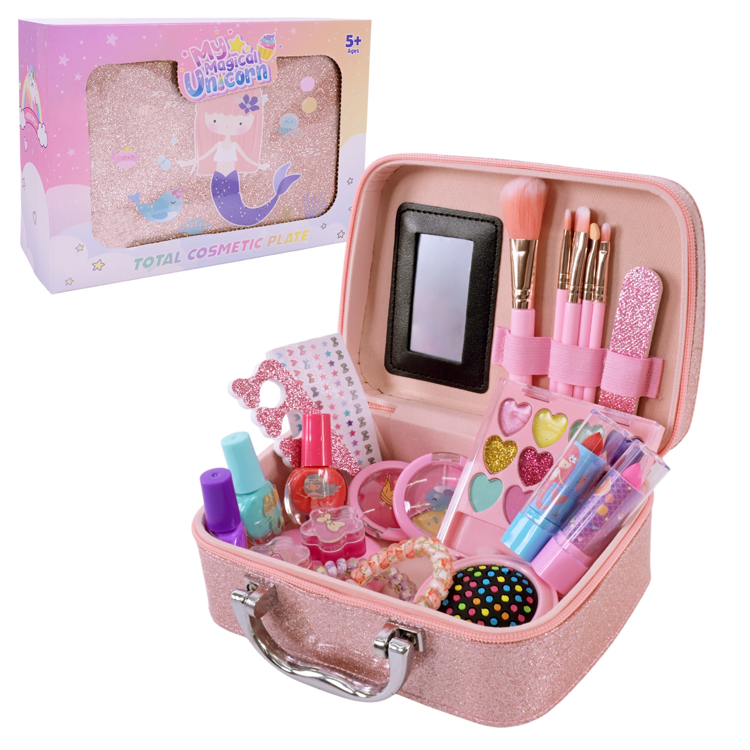 Набір дитячої косметики арт. 2104H (24шт/2)тіні, лаки, аксес валіза 21*15*9(КІ)