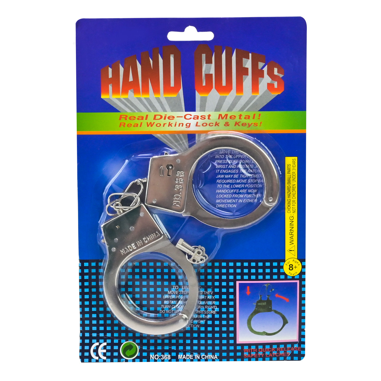 Наручники арт. 1807/368M2 (300шт/3)   планш. 25*16,5*1см(КІ)