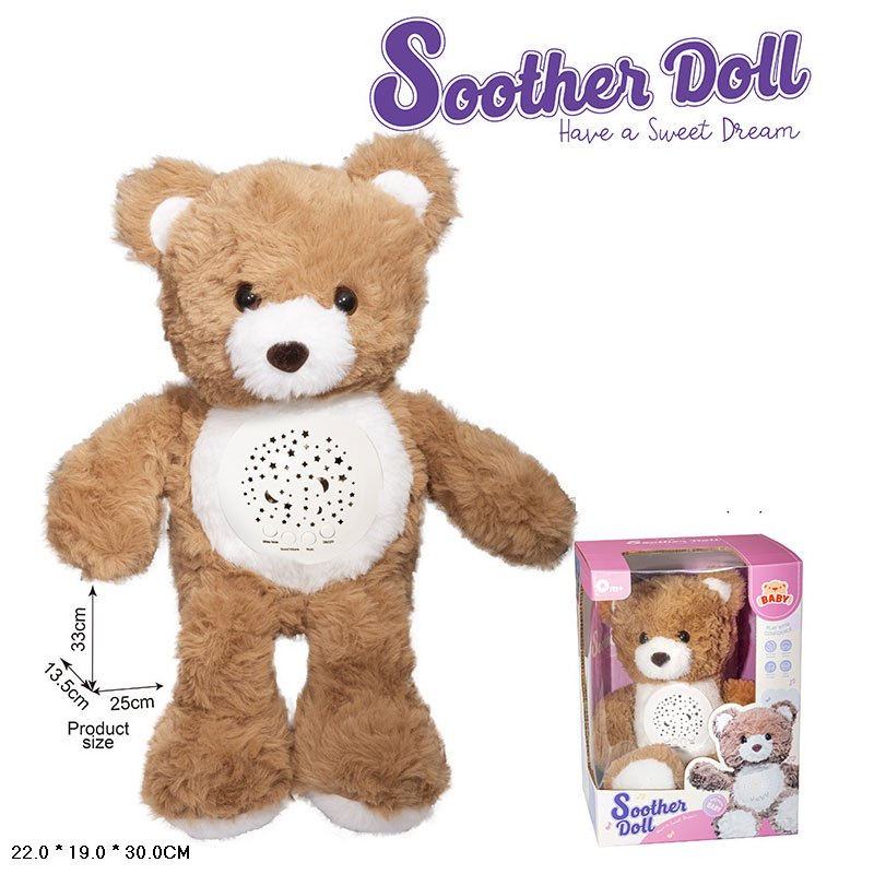 Нічник арт. KC-7(24шт/2)Ведмедик, проектор зоряне небо,муз., р-р 33*13,5*25см, короб. 22*19*30см(КІ)