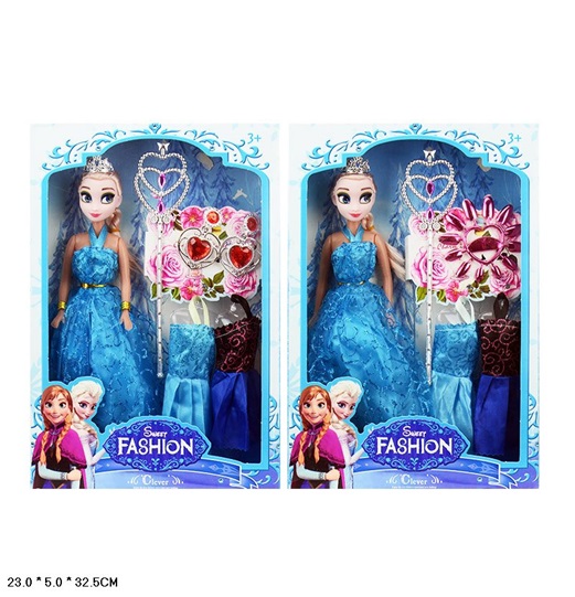 Кукла YX013 (72шт/2) 2 вида,платья,волш палочка,аксес,в кор.23*5*32,5 см(КИ)