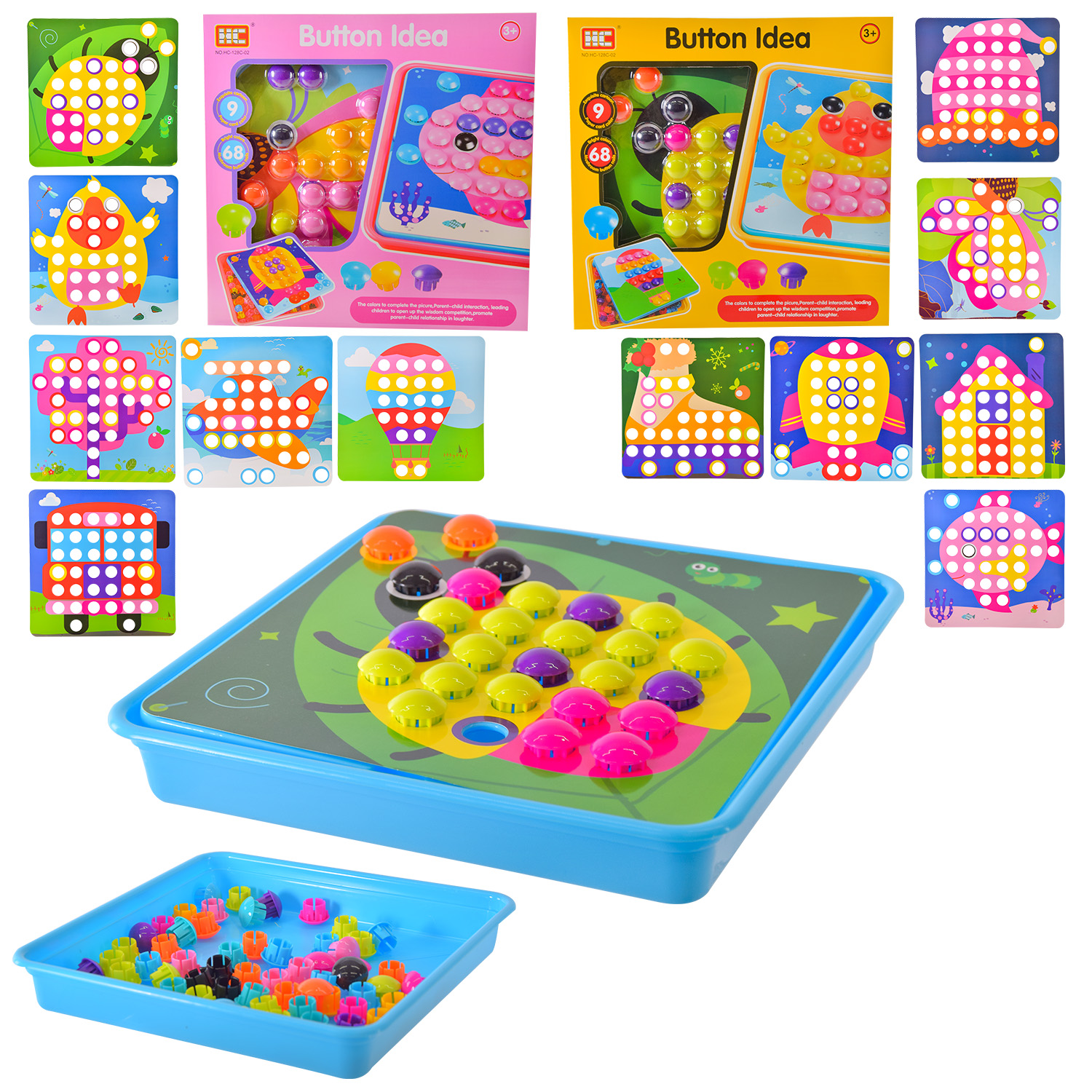 Мозаїка арт. HC-128C-02 (24шт/2) для найменших великі вкладиші, 2 види, короб. 31*5*30см(КІ)