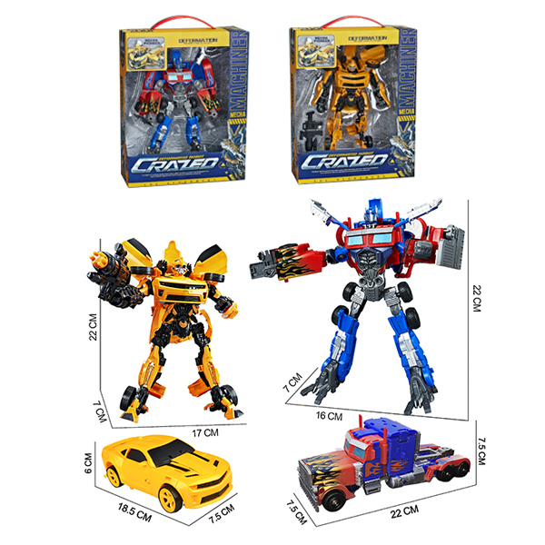 Трансформер W8824A (24шт) 2 види , Optimus Prime та Bamblebee,у коробці (25*9*31см)