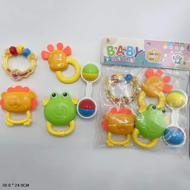 Брязкальце у ручку арт. 054-29 (240шт/2) 5 одиниць в наборі, пакет 30*24см(КІ)