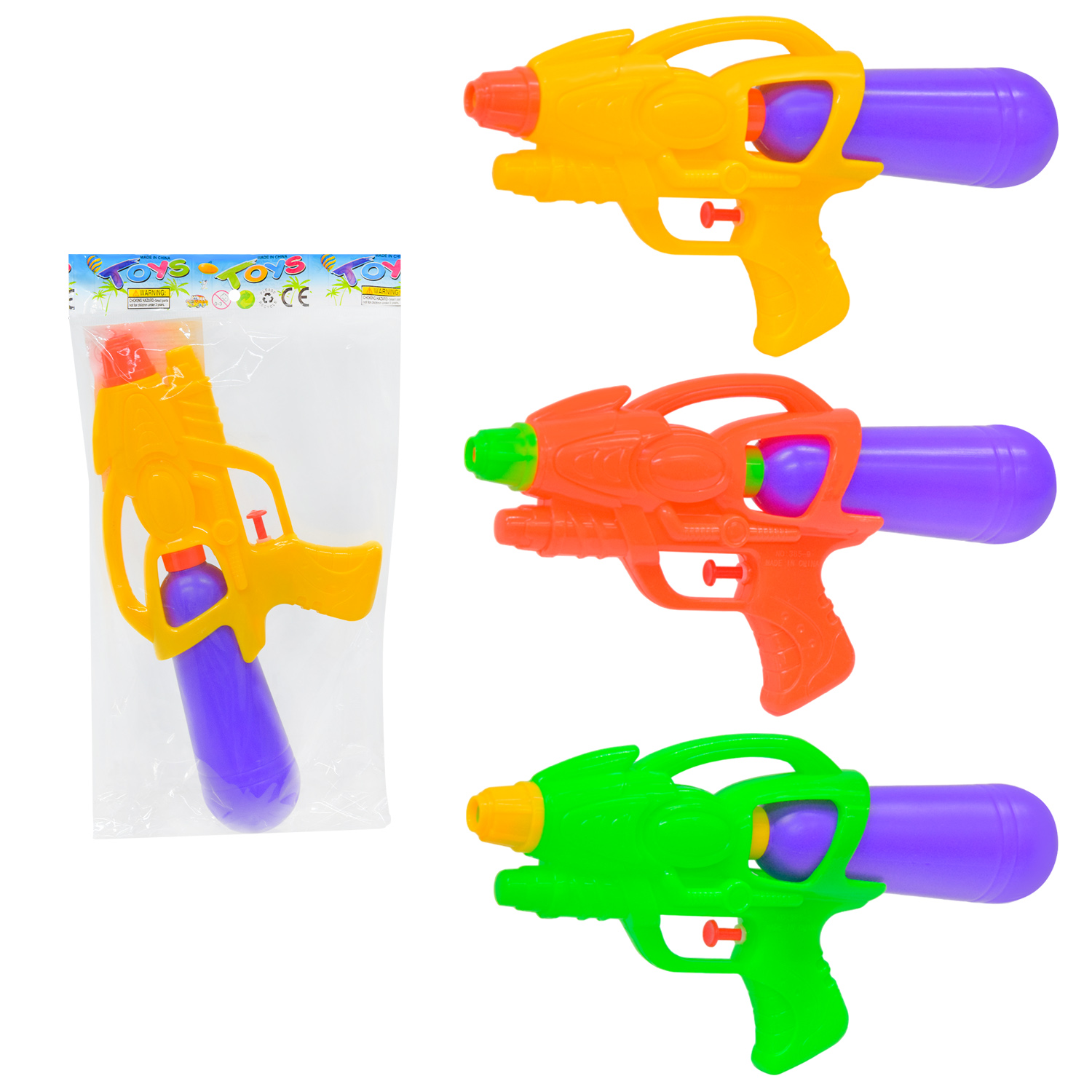 Водяний пістолет арт. 385-9 (288шт/2) 2 кольори пакет. 26,5*14 см(КІ)