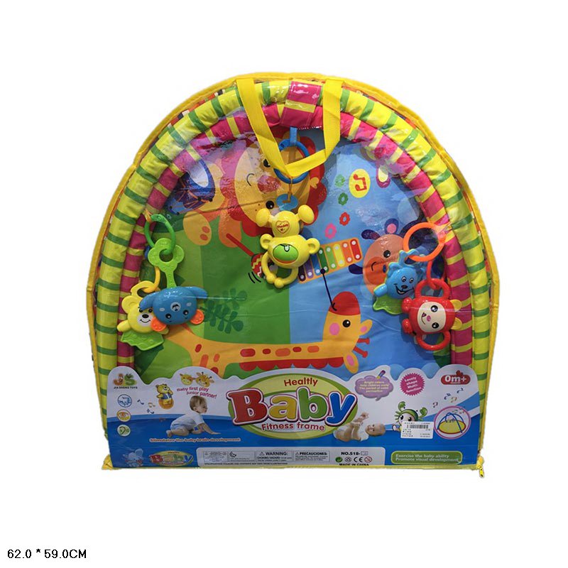 Килимок для малюків арт.518-17A (36шт/2)з брязкальцями на дузі,сумка 62*59см(КІ)