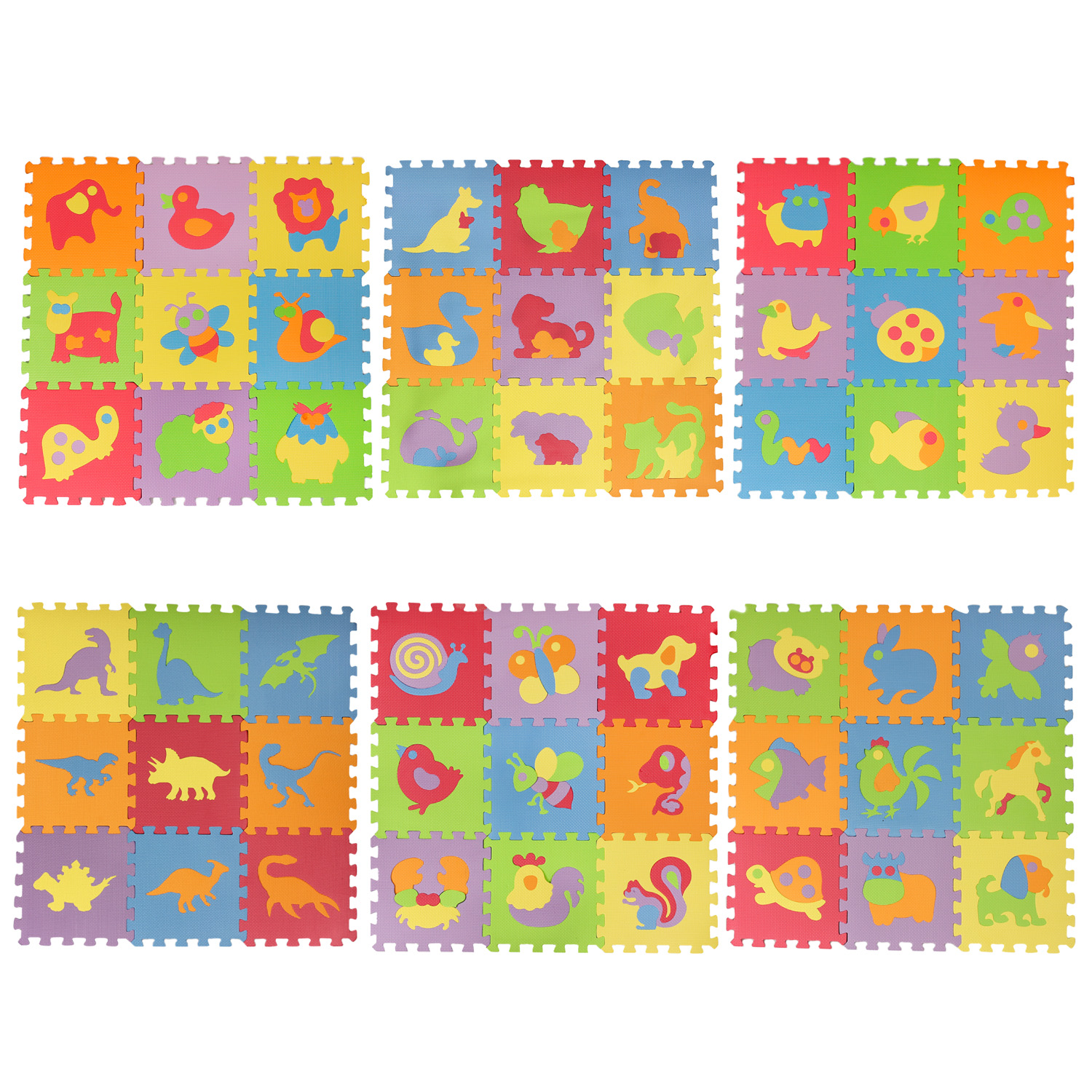 Килимок-пазл EVA арт. K13802 (24шт) 30*30*0,9см 6 видів(КІ)