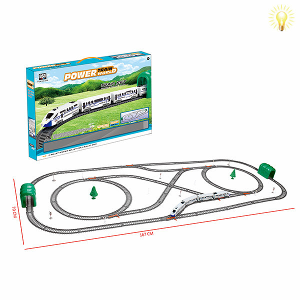 Залізниця 2186 (12/2) довжина шляху 900+ см.,бат.світло,звук, (60*8*41см.) в коробці