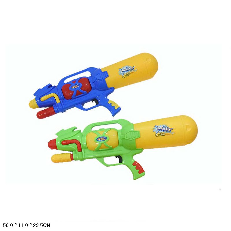 Водяний пістолет арт. A-156C (24шт/2) з насосом, MIX 2 кольори, пакет. 56*23,5*11см(КІ)