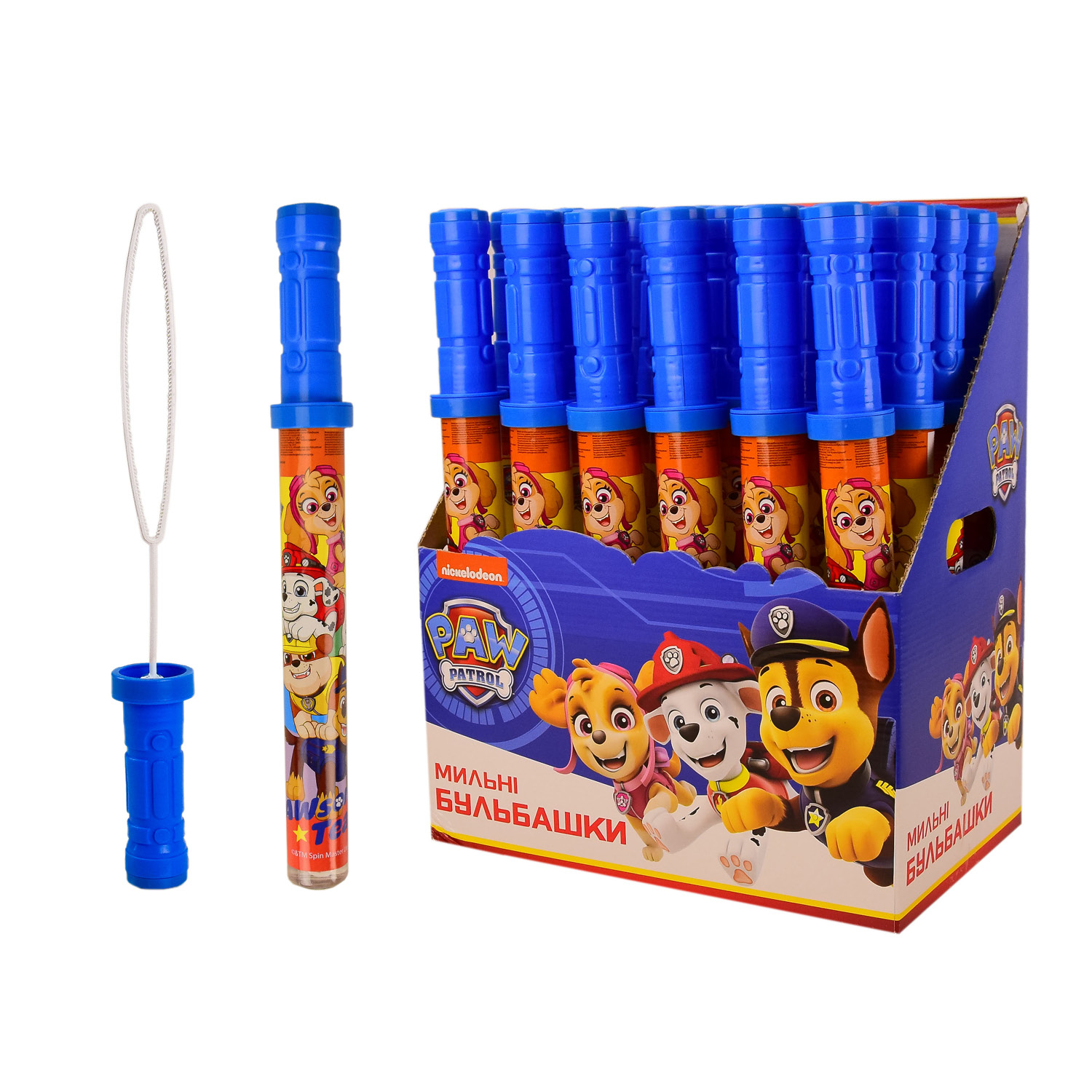 Мильні бульбашки KC-0063 (96 шт.) Paw Patrol синій 160 мл.(КІ)