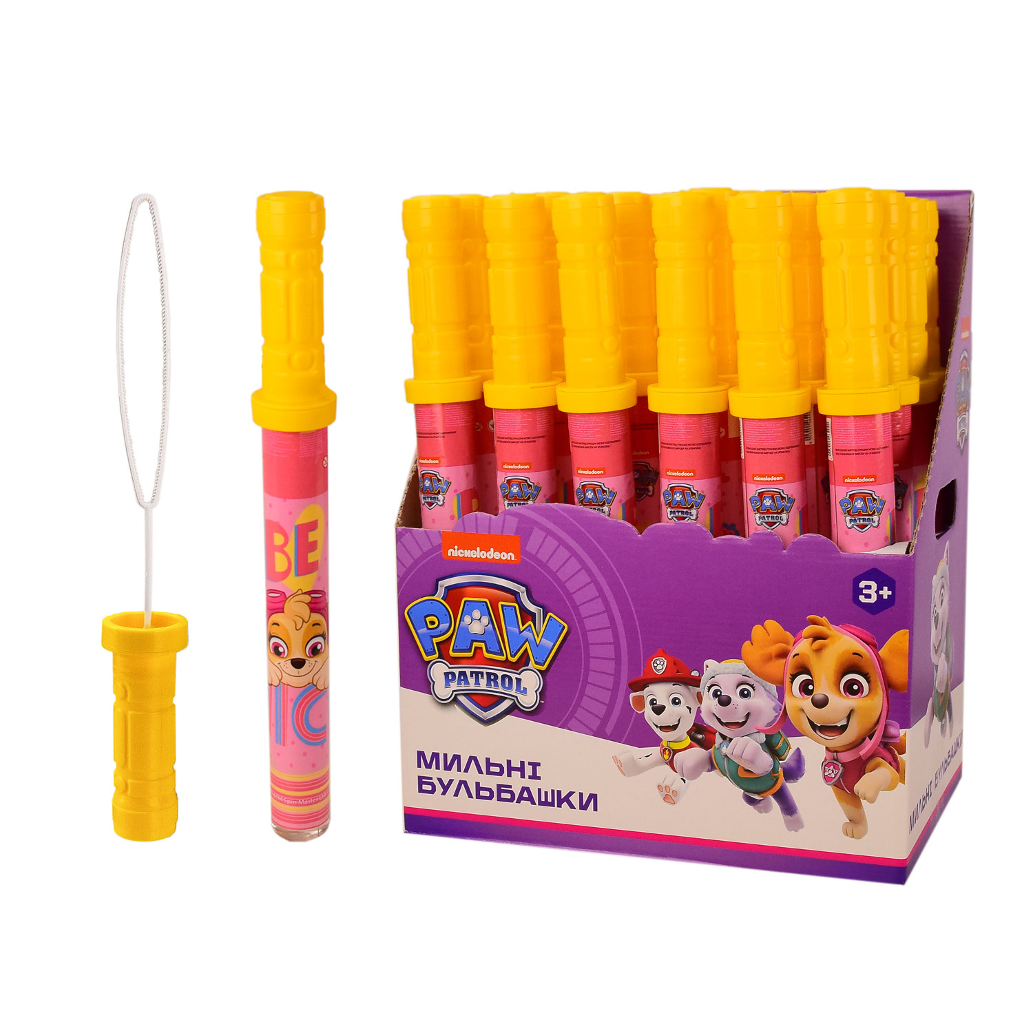 Мильні бульбашки KC-0064 (96 шт.) Paw Patrol рожевий 160 мл.(КІ)
