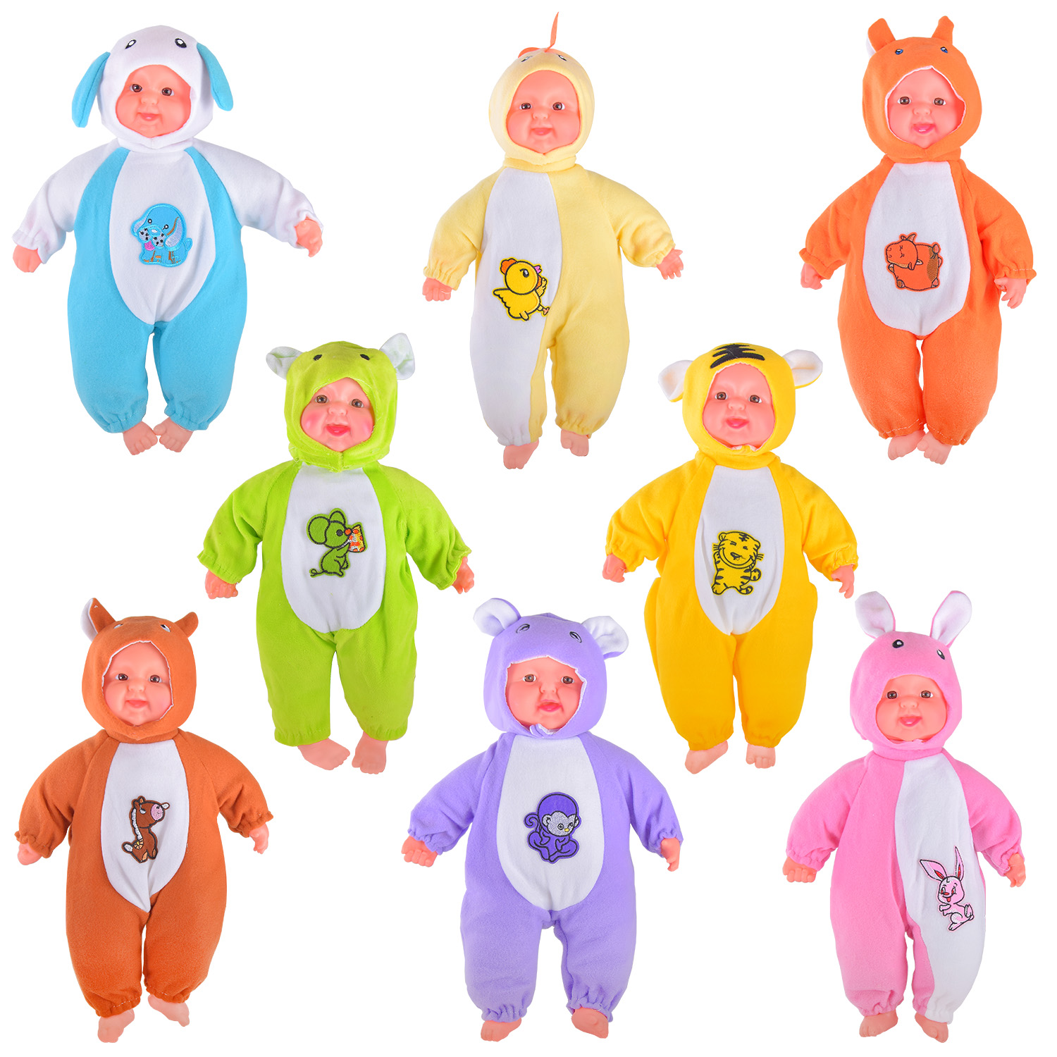 Пупс муз. арт. SEL-0003 (48 шт) батар, 9 видів, регітун, пупс - 45см,пакет. (КІ)