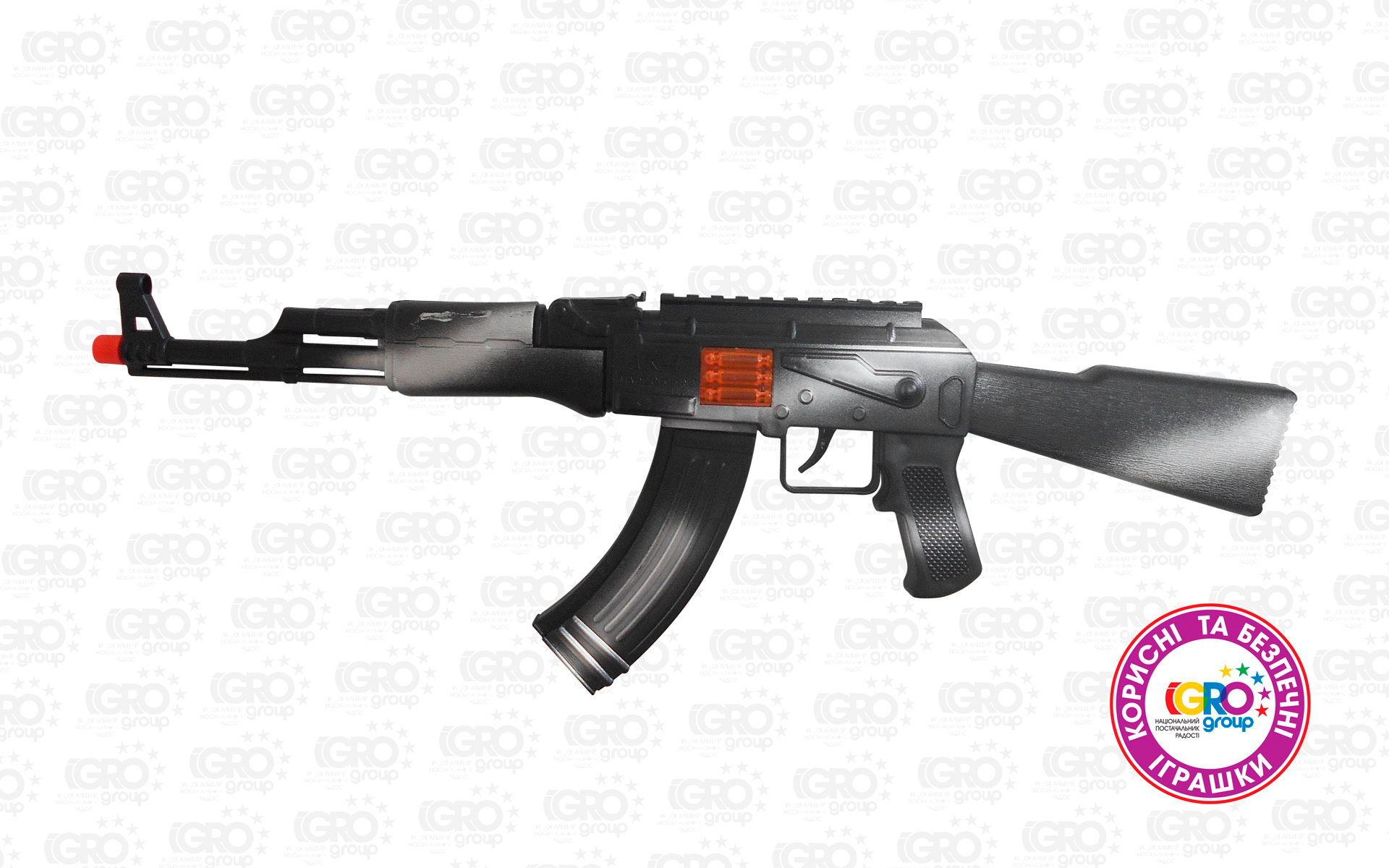 Автомат-трещетка АК47-112 (144шт/2) в пакете 49см(КИ)