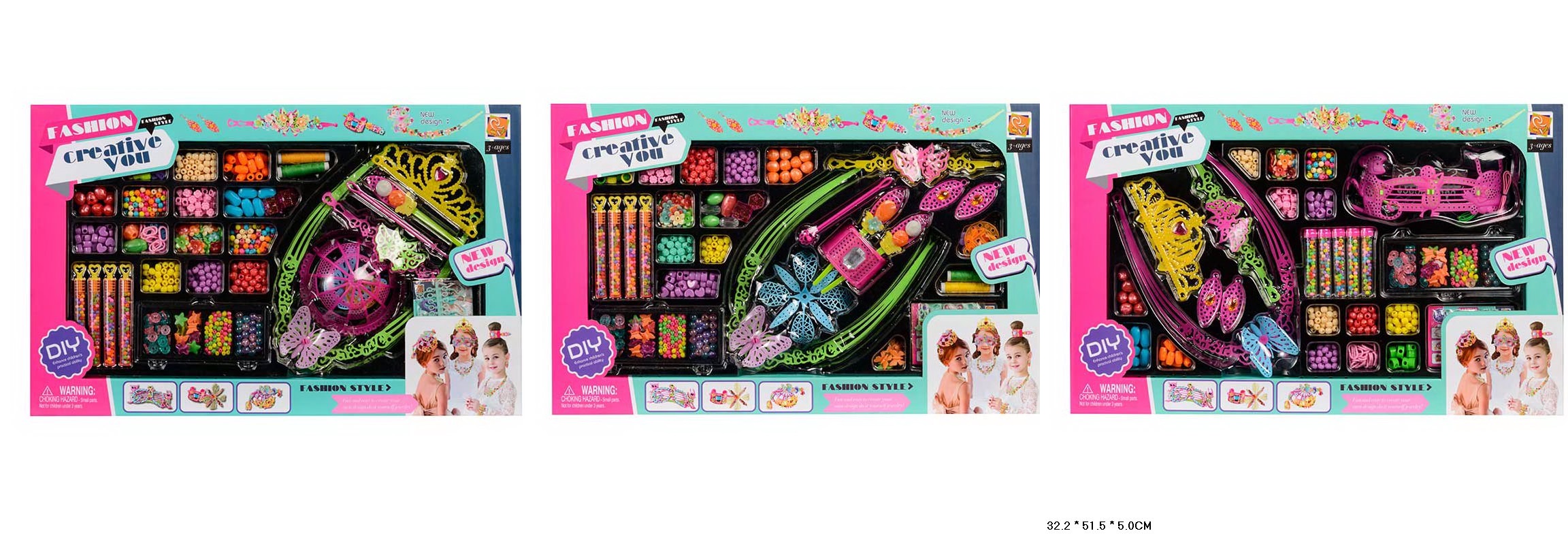 Бісер арт. 9059-1/2/3A/3B (24шт/2) 3 види мікс, прикрась прикраси, намистини, бісер, гумка,(КІ)