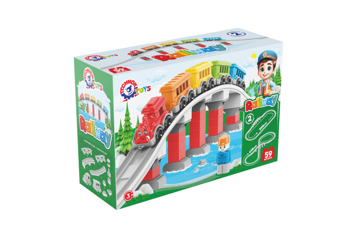 Іграшка «Конструктор залізниця ТехноК», арт.1300(ІФ)