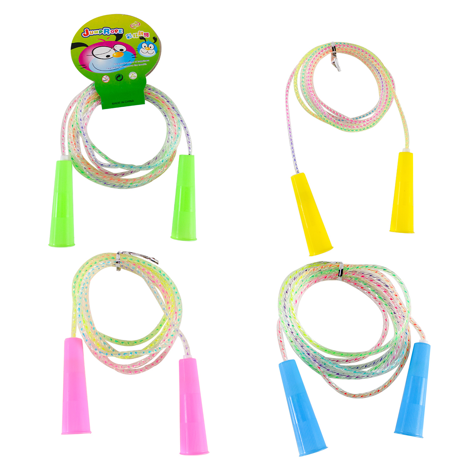 Скакалка арт. SK2423 (400шт) 2,5 метра 4 кольори(КІ)