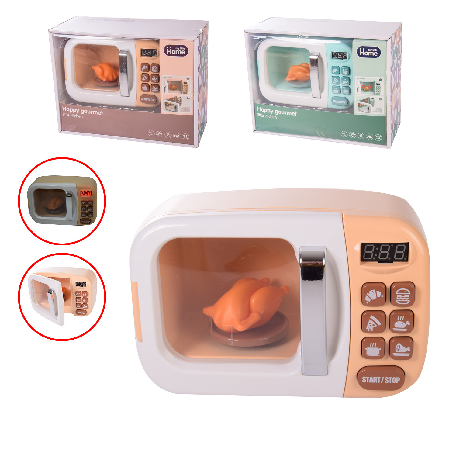 Мікрохвильова піч арт. A1005-1/2 (36шт) світло, звук короб. 12*28,2*21,2(КІ)