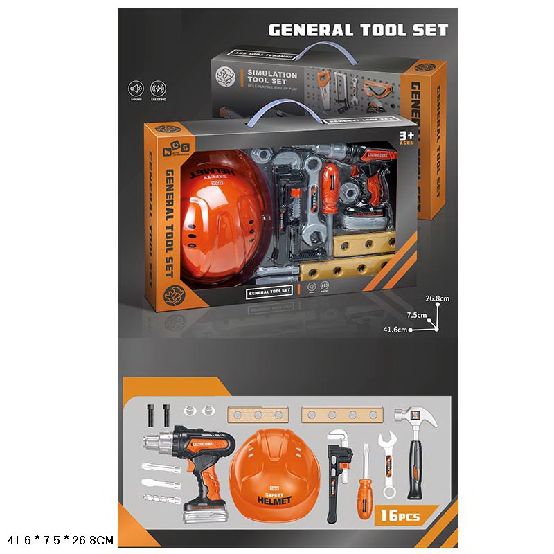 Набір інстртументів арт. 778-28 (36шт/2) батар.,світ.,звук,короб 41,6*26,8*7,5см(КІ)