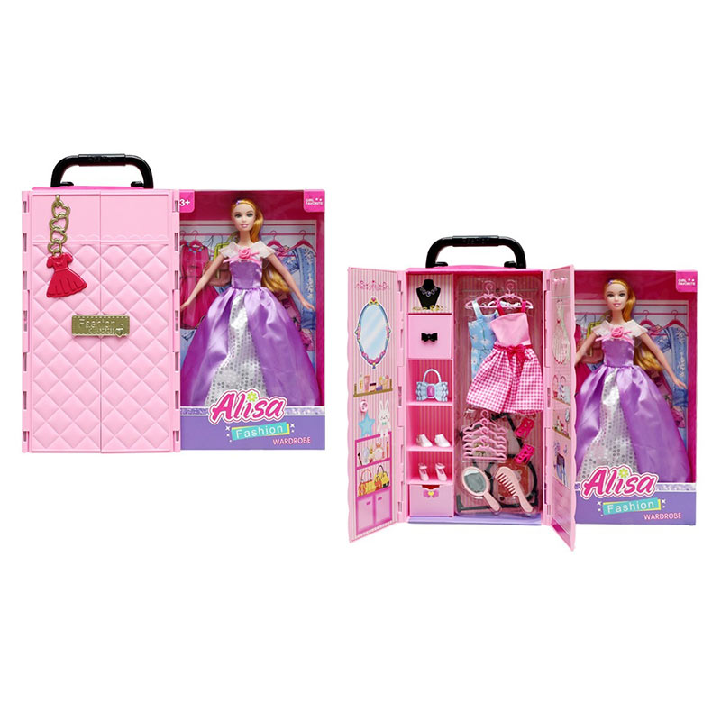 Лялька арт. YS2502C (18шт/2) шафа з сукнями та аксес короб. 36*7,5*32(КІ)