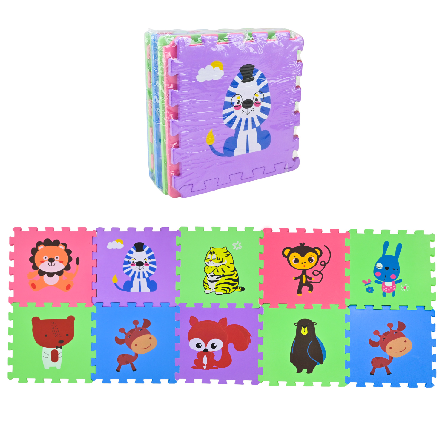 Пазли фомові EVA арт C9804 (20шт) 30*30 см 10 дет в плівці(КІ)