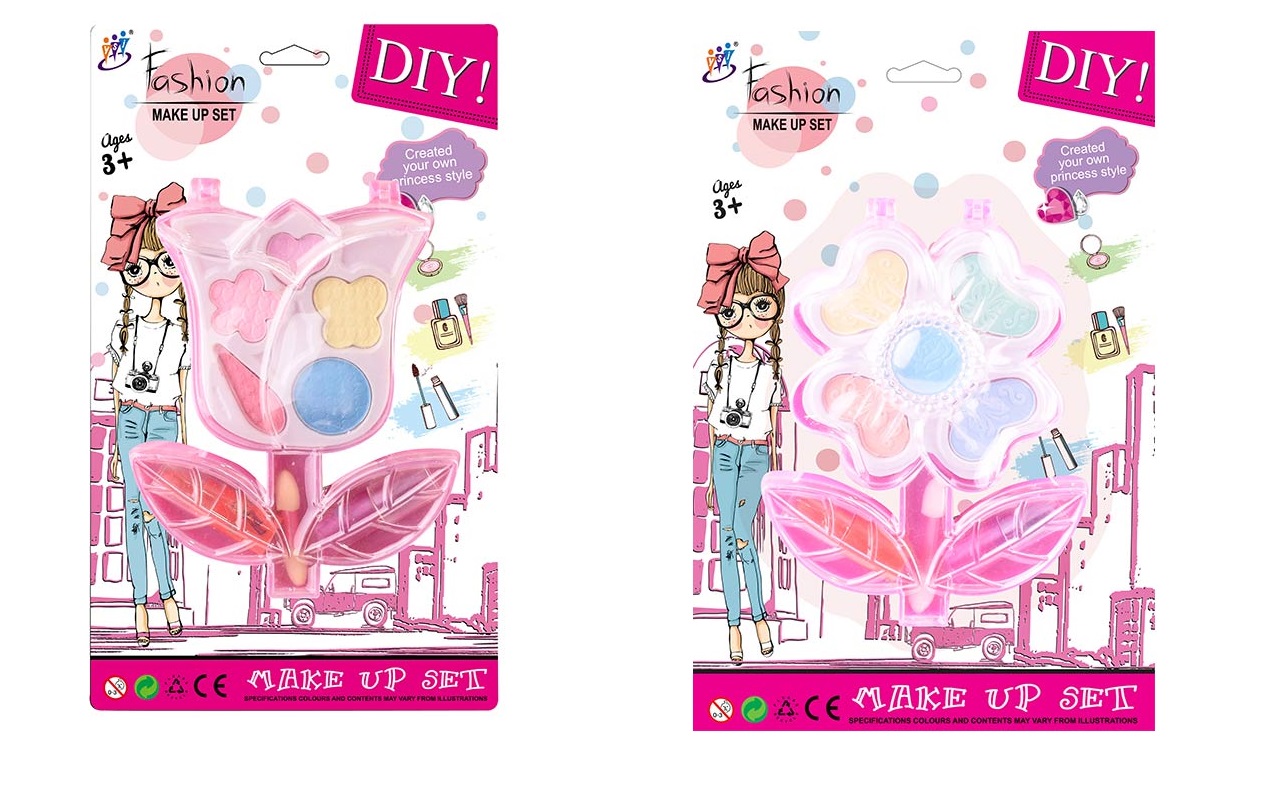 Косметика арт. 148-5B-1/148-5C-1 (120шт) 2 види,тіні,помада,кісточка,планш.(КІ)