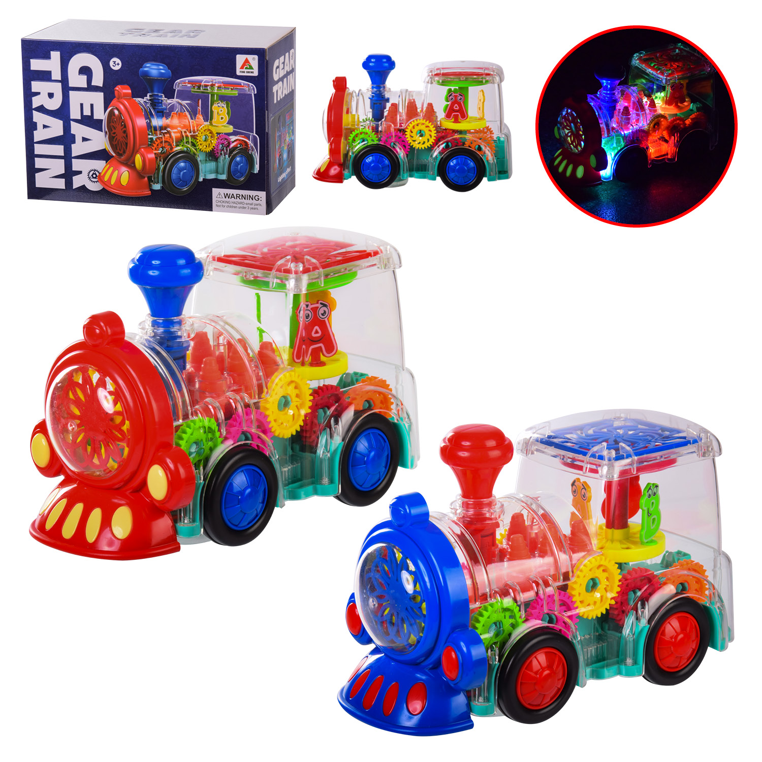 Потяг муз. арт. FS238-1A (60шт/2) батар.,світ., муз, рух,прозорий корпус, розворот від перешкоди,(КІ