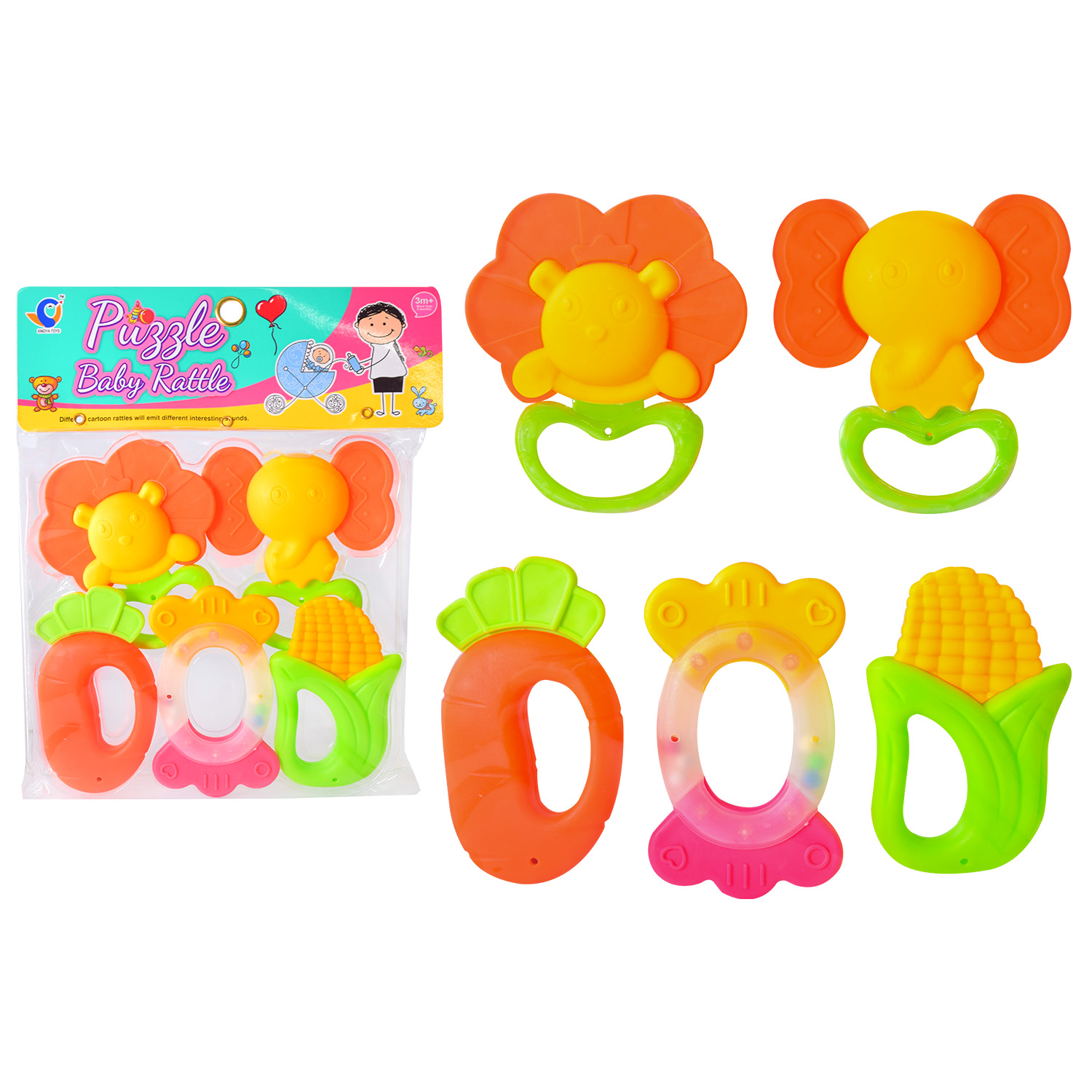 Брязкальце-прорізувач арт. 532-17 (168шт/2) 5 штук пакет. 20*26см(КІ)