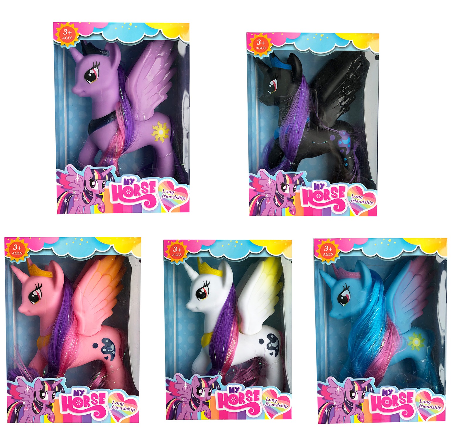 Поні арт. ZR-213BCDEF (168шт/2) Аксесуари, короб.14*6*19 см(КІ)